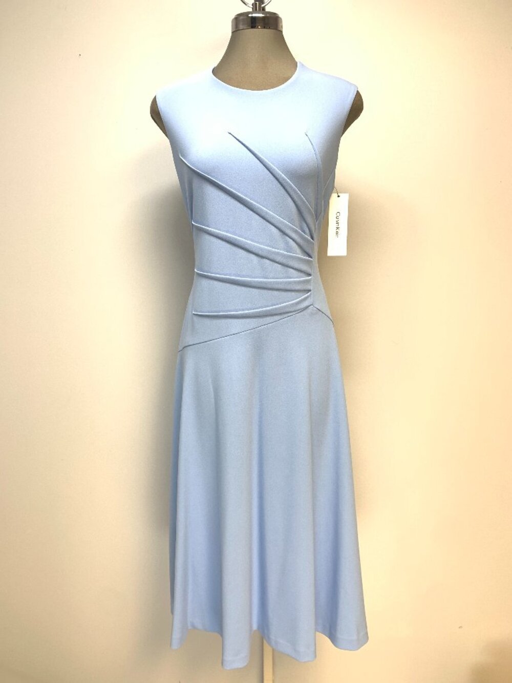Calvin Klein Women's A-line Midi with Starburst Seam Detail Size 10